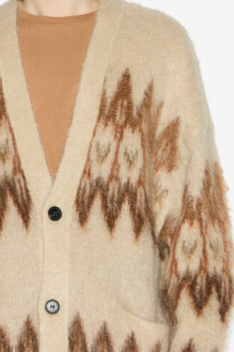 Cardigan à motif Fair Isle en mohair Nielson