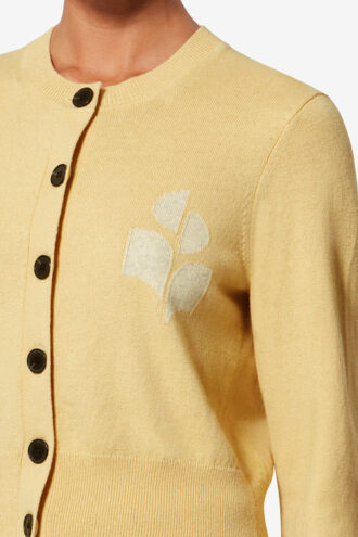 Cardigan Newton en coton et laine avec logo