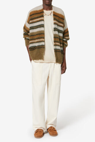 Cardigan rayé en mohair Danah