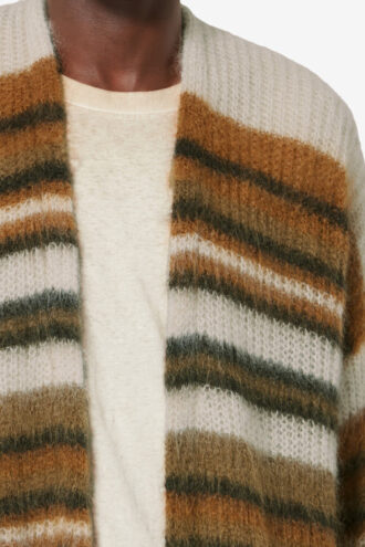 Cardigan rayé en mohair Danah
