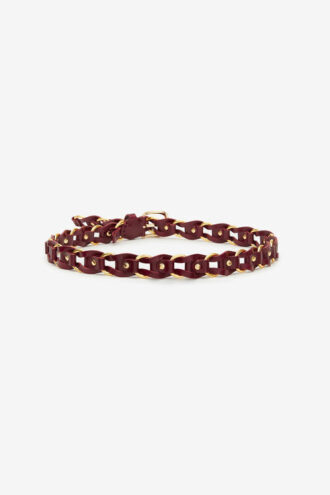 Ceinture Bali en cuir entrelacé et métal