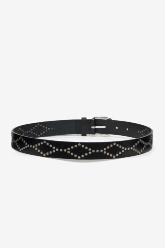 Ceinture en cuir cloutée Liliana