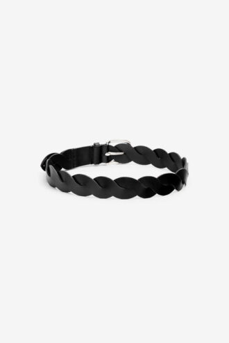 Ceinture en cuir entrelacé Zigza