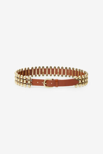 Ceinture en cuir et métal Varana