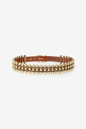 Ceinture en cuir et métal Varana