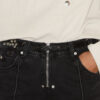 Ceinture en cuir Grimsby avec anneaux et clous