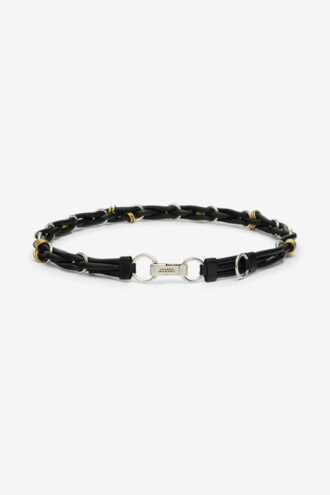 Ceinture Mina en cuir tressé