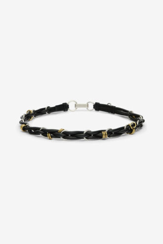 Ceinture Mina en cuir tressé