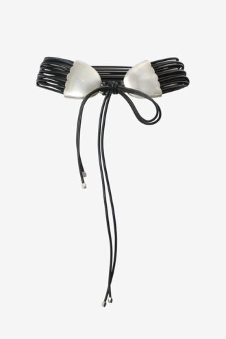 Ceinture à nouer en cuir d&rsquo;agneau