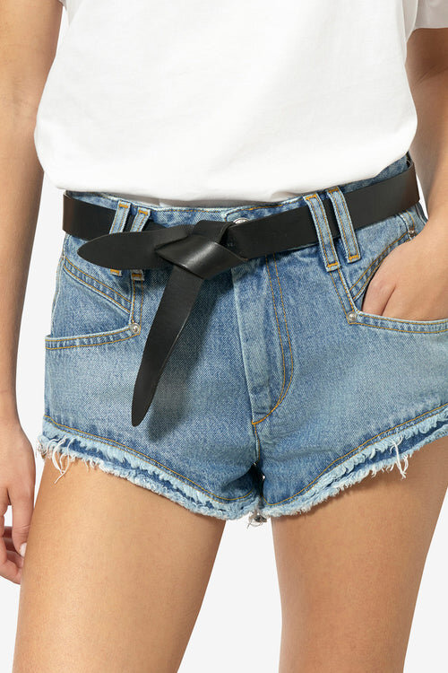 Ceinture à nouer en cuir lisse Lecce Ceinture à nouer en cuir lisse Lecce