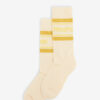 Chaussettes mi-mollet rayées sportives pour femme