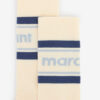Chaussettes mi-mollet rayées sportives pour femme