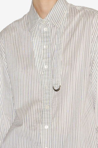Chemise Aurora en coton et soie rayée