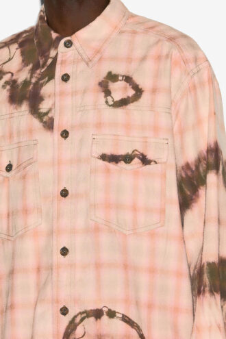 Chemise à carreaux tie-dye Suli