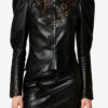 Chemise courte en cuir d’agneau Nerida Chemise courte en cuir d’agneau Nerida