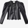 Chemise courte en cuir d’agneau Nerida Chemise courte en cuir d’agneau Nerida