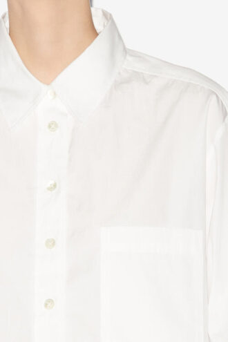 Chemise courte unie en soie mélangée Fleora