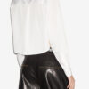 Chemise courte unie en soie mélangée Fleora Chemise courte unie en soie mélangée Fleora