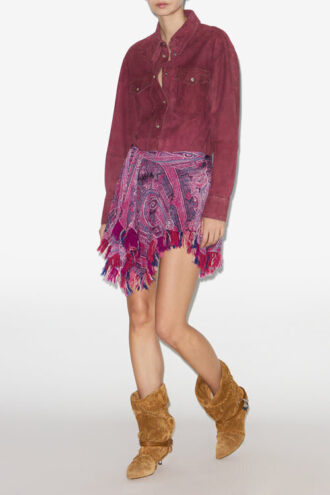 Chemise en cuir suédé Danisia