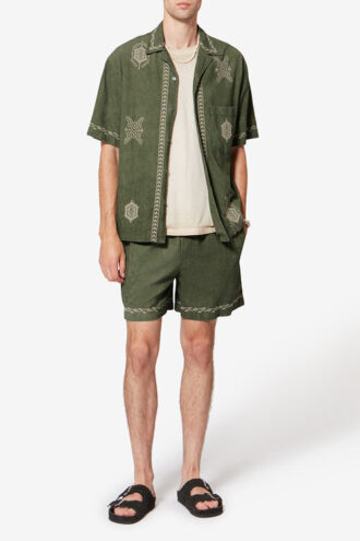Chemise en gaze de coton brodée Zekim