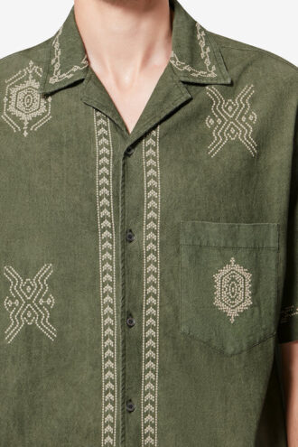 Chemise en gaze de coton brodée Zekim