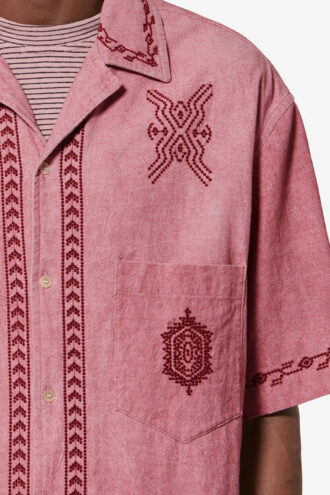 Chemise en gaze de coton brodée Zekim
