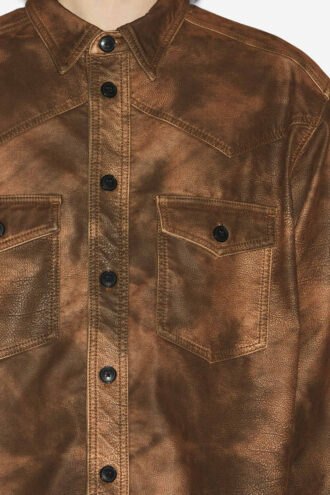 Chemise en simili cuir Kadrian