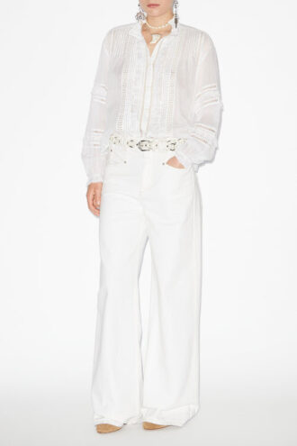 Chemise en voile de coton ajouré Valda