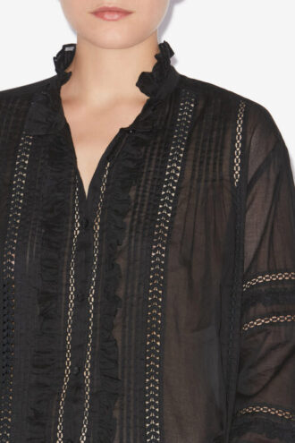Chemise en voile de coton ajouré Valda