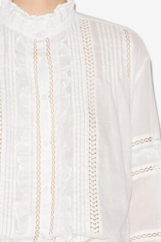 Chemise en voile de coton ajouré Valda