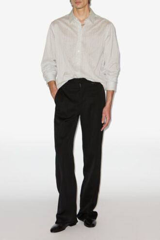 Chemise Nathan en coton et soie rayée