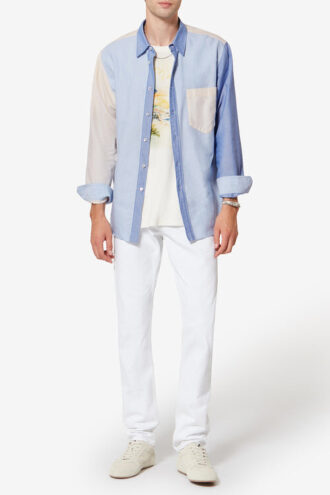 Chemise Oxford en coton patchwork Nathael