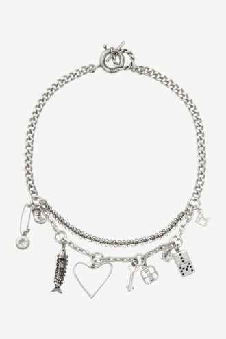 Collier à chaîne et pendentifs Abby