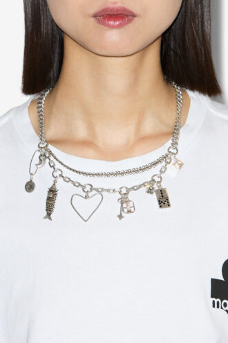 Collier à chaîne et pendentifs Abby
