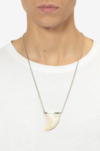 Collier Elliot Long en corne de buffle