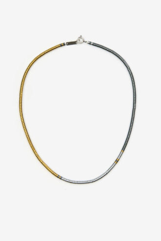Collier Lenno en pierre naturelle et laiton