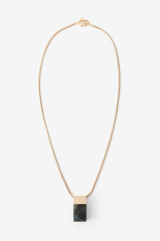 Collier long Avery avec pendentif en pierre