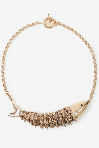 Collier ras-du-cou en forme de poisson de rivière