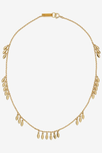 Collier ras-du-cou en métal brillant