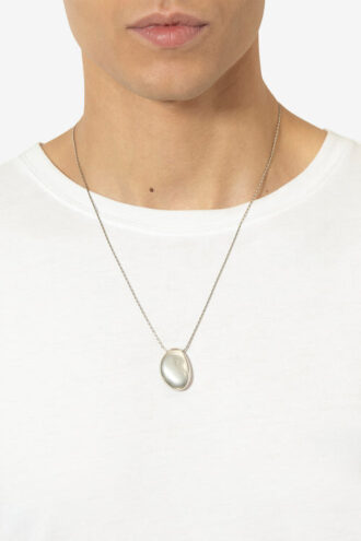 Collier Shiny Day Man en laiton avec chaîne et pierres