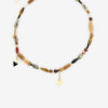 Collier Yulian avec pierres, bois et pendentif Collier Yulian avec pierres, bois et pendentif