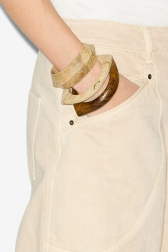 Ensemble de bracelets en bois