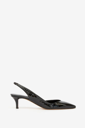 Escarpins à talons hauts et bride arrière en cuir verni Padim