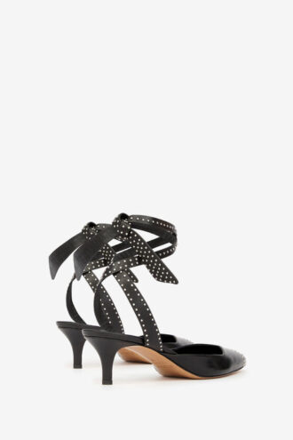 Escarpins à talons hauts et bride arrière Pilvee en cuir de veau clouté