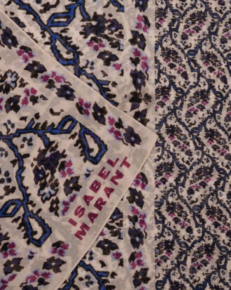 Foulard en coton et soie imprimé Luana