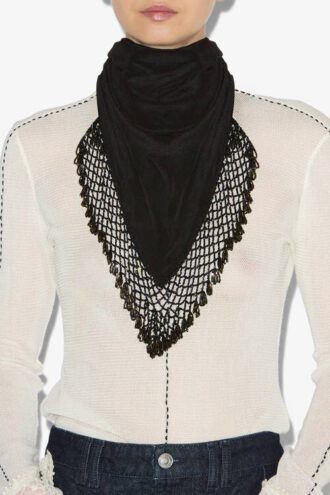 Foulard en soie et crochet Ezane