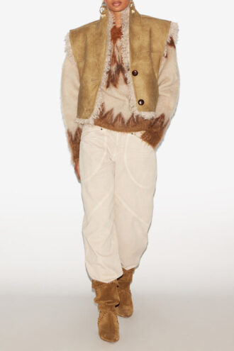 Gilet en fausse peau de mouton Clara