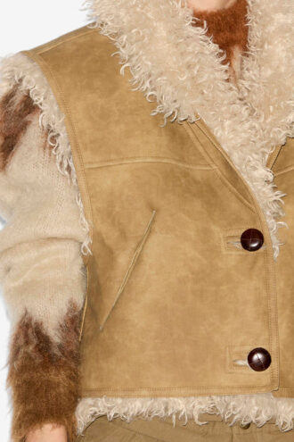 Gilet en fausse peau de mouton Clara
