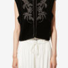 Gilet en velours clouté Poppy