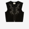 Gilet en velours clouté Poppy